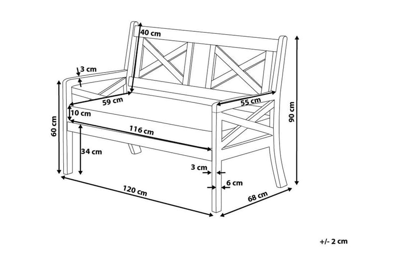 Baltic Loungegrupp Utomhus 100 cm - Vit - Utemöbler - Loungemöbler - Loungegrupp & Loungeset