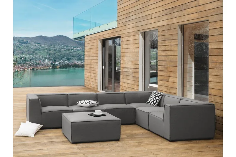 Banuncias Loungegrupp Utomhus - Grå - Utemöbler - Loungemöbler - Loungegrupp & Loungeset