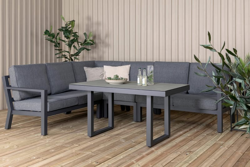 Barcelona HörnLoungegrupp Utomhus - Svart - Utemöbler - Loungemöbler - Loungegrupp & Loungeset