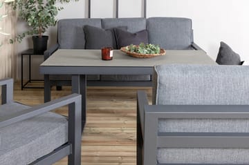 Barcelona Loungegrupp Svart - Venture Home - Utemöbler - Loungemöbler - Loungegrupp & Loungeset