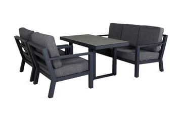 Barcelona Loungegrupp Svart - Venture Home - Utemöbler - Loungemöbler - Loungegrupp & Loungeset