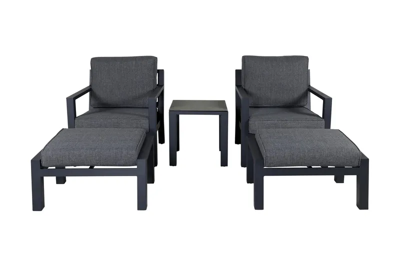 Barcelona Loungegrupp Utomhus - Svart - Utemöbler - Loungemöbler - Loungegrupp & Loungeset