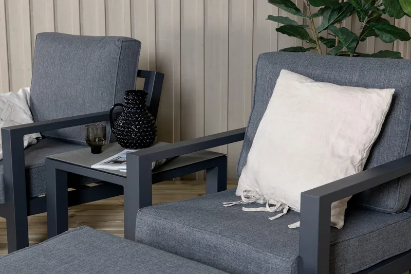 Barcelona Loungegrupp Utomhus - Svart - Utemöbler - Loungemöbler - Loungegrupp & Loungeset