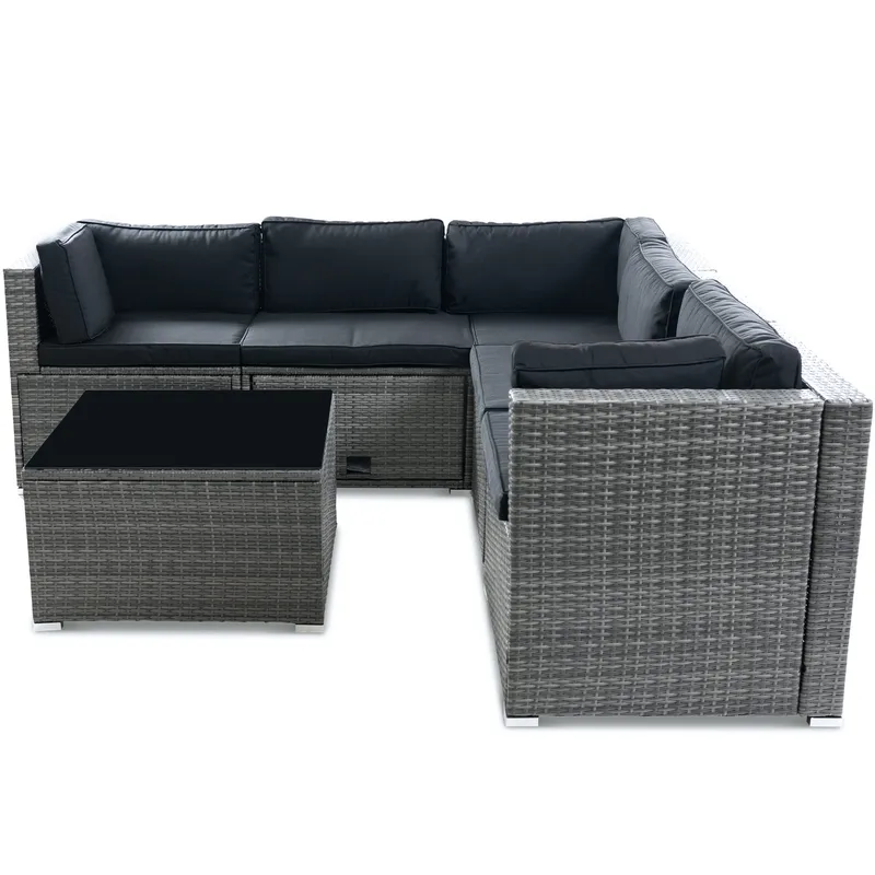 Borråsen 7-sits Loungegrupp Utomhus, Grå