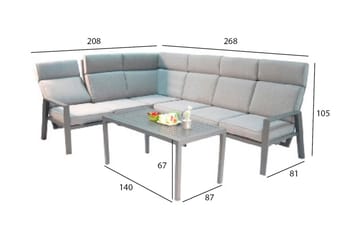 Casten Trädgårdset Mörkgrå - Utemöbler - Loungemöbler - Loungegrupp & Loungeset