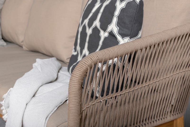 Chania HörnLoungegrupp Utomhus - Brun - Utemöbler - Loungemöbler - Loungegrupp & Loungeset