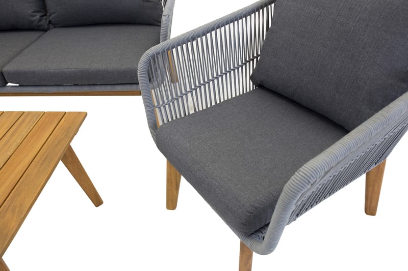 Chania Loungegrupp Utomhus - Grå - Utemöbler - Loungemöbler - Loungegrupp & Loungeset