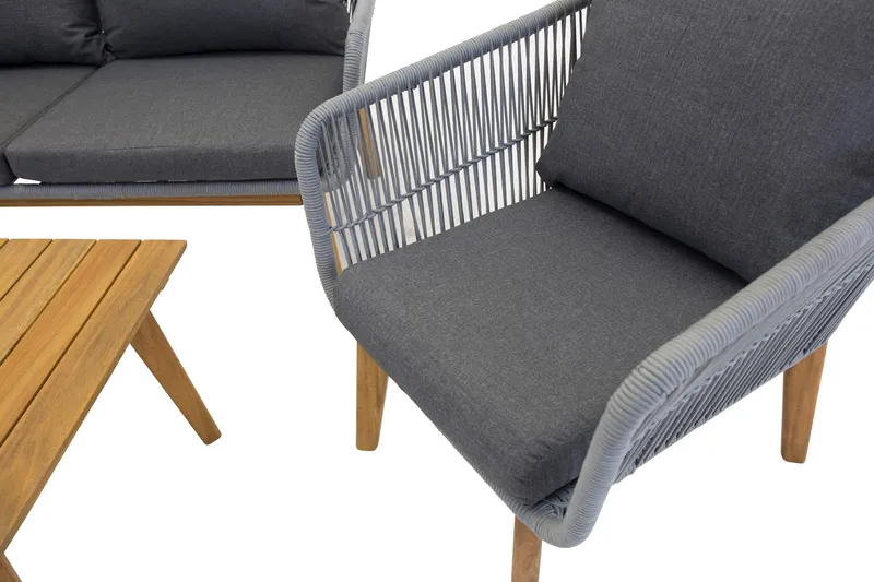 Chania Loungegrupp Utomhus - Grå - Utemöbler - Loungemöbler - Loungegrupp & Loungeset