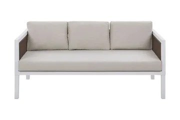 Columbero Loungegrupp Utomhus 5-sits - Vit/Brun - Utemöbler - Loungemöbler - Loungegrupp & Loungeset