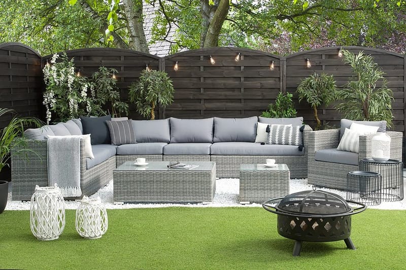 Comfy Loungegrupp Utomhus 76 cm - Grå - Utemöbler - Loungemöbler - Loungegrupp & Loungeset