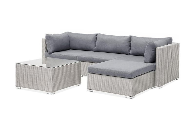 Croze Loungegrupp Utomhus Konstrotting - Grå - Utemöbler - Loungemöbler - Loungegrupp & Loungeset