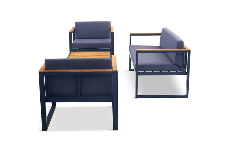 Dalarö Loungegroup 4-sits Blå - Lyfco - Utemöbler - Loungemöbler - Loungegrupp & Loungeset