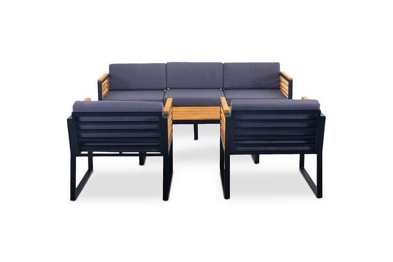 Duvholmen Loungegrupp Utomhus 5-sits Brun - Lyfco - Utemöbler - Loungemöbler - Loungegrupp & Loungeset