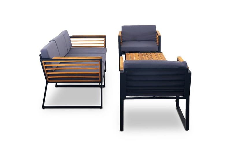 Duvholmen Loungegrupp Utomhus 5-sits Brun - Lyfco - Utemöbler - Loungemöbler - Loungegrupp & Loungeset