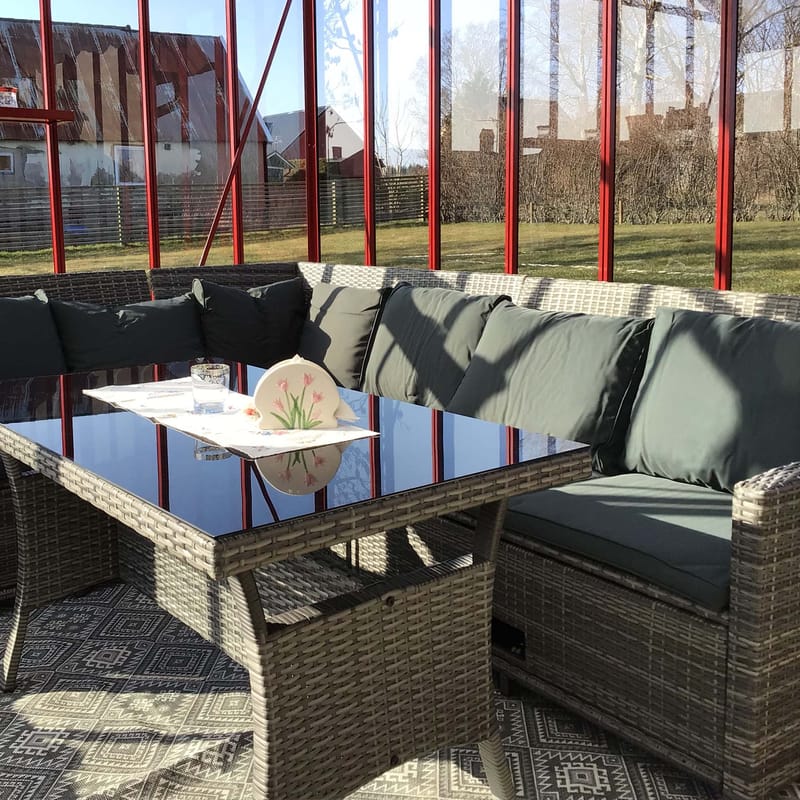 Exklusiv loungegrupp | Inbyggd förvaring | Lyfco Tanumshede - Grå - Utemöbler - Loungemöbler - Loungegrupp & Loungeset