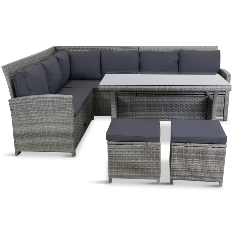 Exklusiv loungegrupp | Inbyggd förvaring | Lyfco Tanumshede - Grå - Utemöbler - Loungemöbler - Loungegrupp & Loungeset