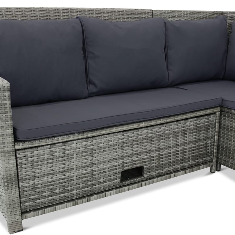 Exklusiv loungegrupp | Inbyggd förvaring | Lyfco Tanumshede - Grå - Utemöbler - Loungemöbler - Loungegrupp & Loungeset