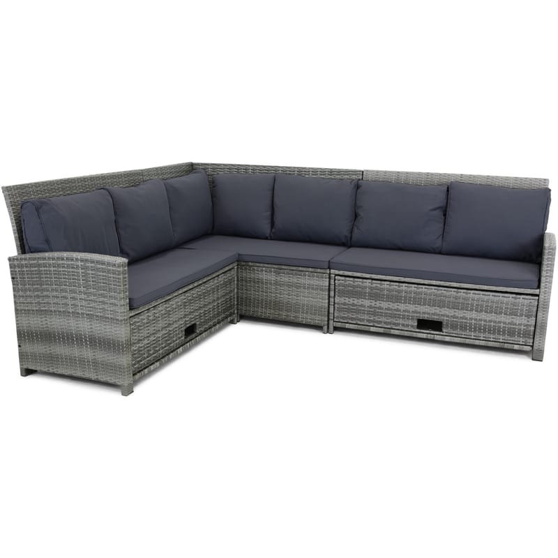 Exklusiv loungegrupp | Inbyggd förvaring | Lyfco Tanumshede - Grå - Utemöbler - Loungemöbler - Loungegrupp & Loungeset