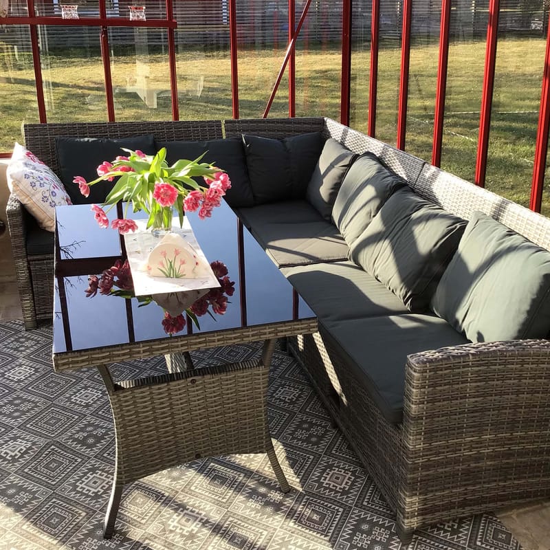 Exklusiv loungegrupp | Inbyggd förvaring | Lyfco Tanumshede - Grå - Utemöbler - Loungemöbler - Loungegrupp & Loungeset