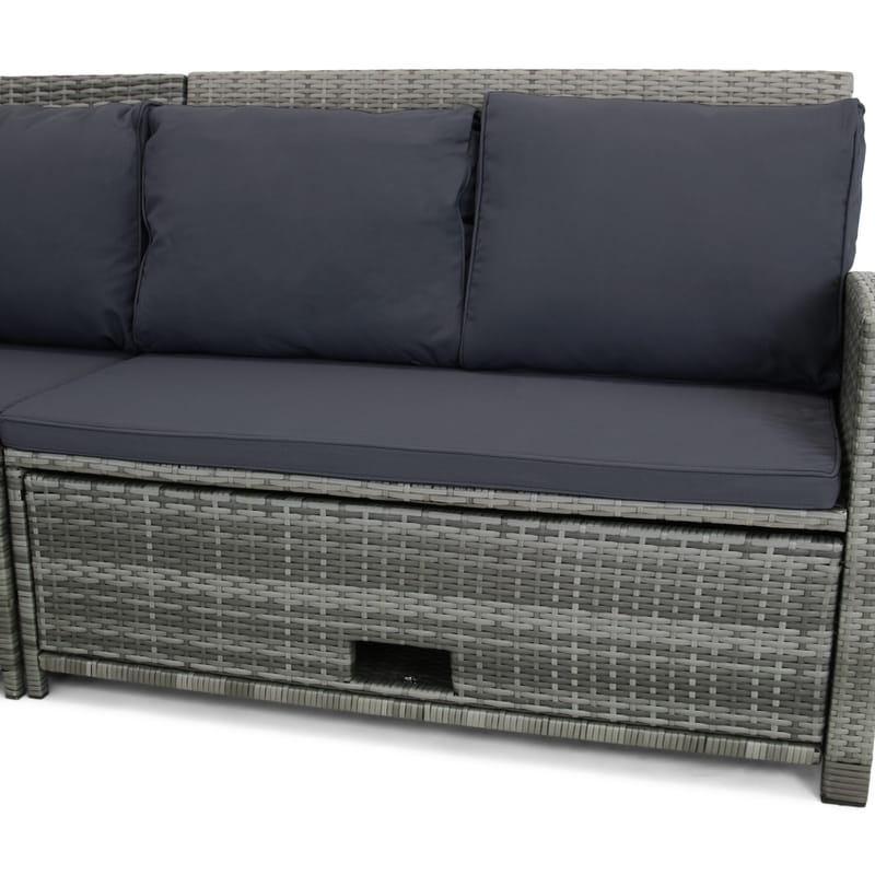 Exklusiv loungegrupp | Inbyggd förvaring | Lyfco Tanumshede - Grå - Utemöbler - Loungemöbler - Loungegrupp & Loungeset