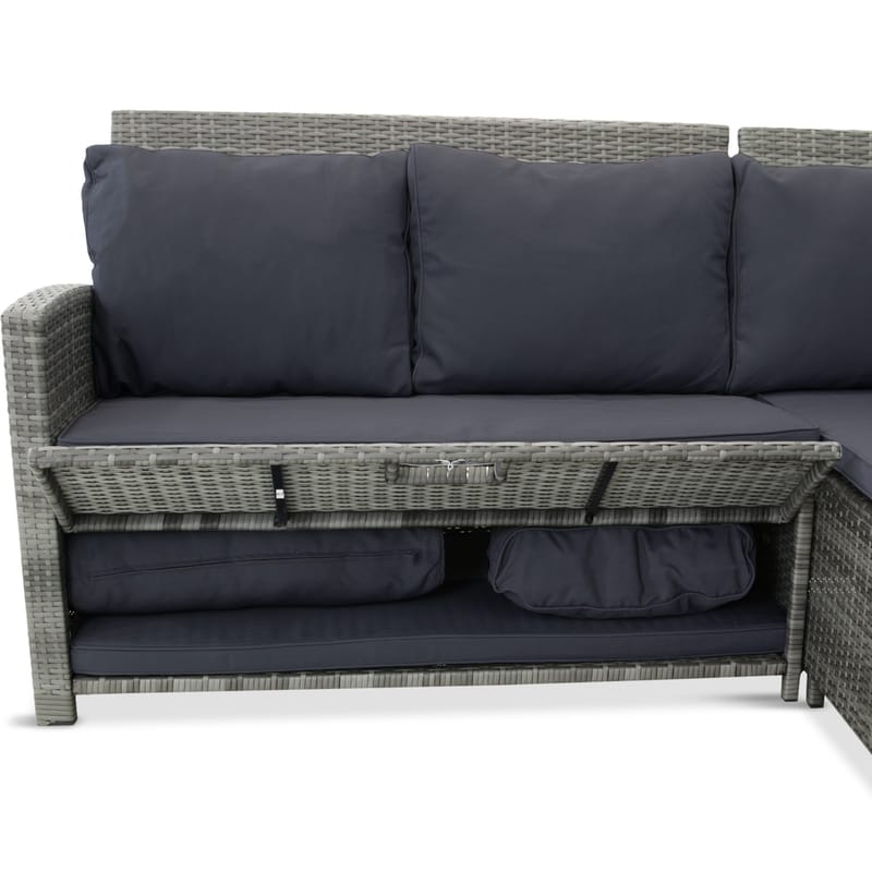 Exklusiv loungegrupp | Inbyggd förvaring | Lyfco Tanumshede - Grå - Utemöbler - Loungemöbler - Loungegrupp & Loungeset