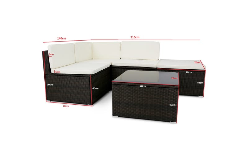 Fröland 5-sits Loungegrupp - Utemöbler - Loungemöbler - Loungegrupp & Loungeset