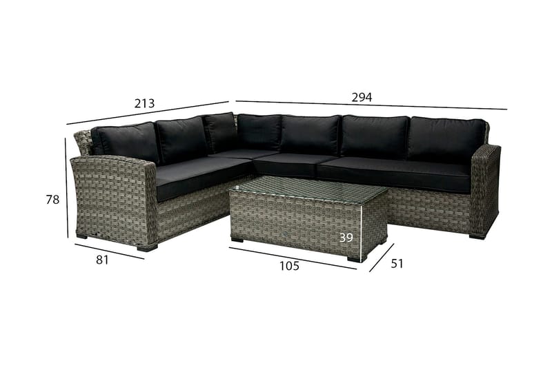 Geneva Trädgårdsset - Utemöbler - Loungemöbler - Loungegrupp & Loungeset