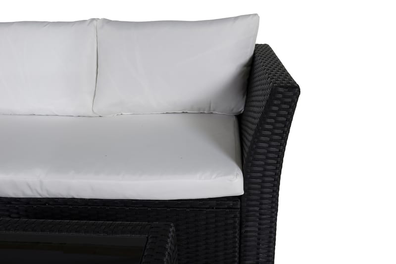Haiti Loungegrupp Utomhus med Dynor - Svart - Utemöbler - Loungemöbler - Loungegrupp & Loungeset
