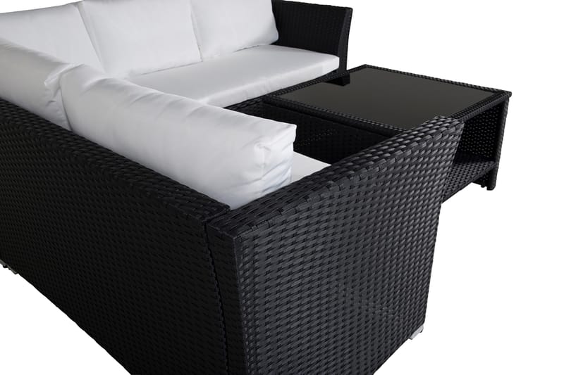 Haiti Loungegrupp Utomhus med Dynor - Svart - Utemöbler - Loungemöbler - Loungegrupp & Loungeset