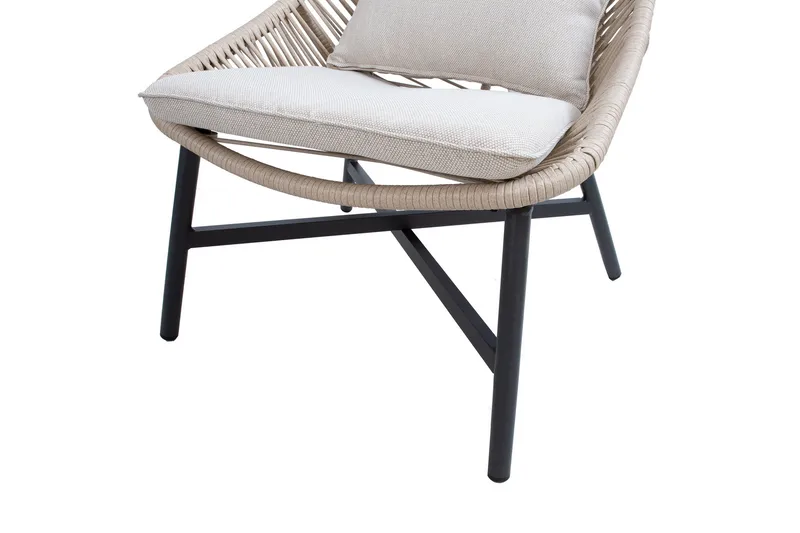 Helsinki Soffgrupp Utomhus - Natur/Svart - Utemöbler - Loungemöbler - Loungegrupp & Loungeset