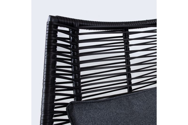 Helsinki Soffgrupp Utomhus - Svart/Natur/Grå - Utemöbler - Loungemöbler - Loungegrupp & Loungeset