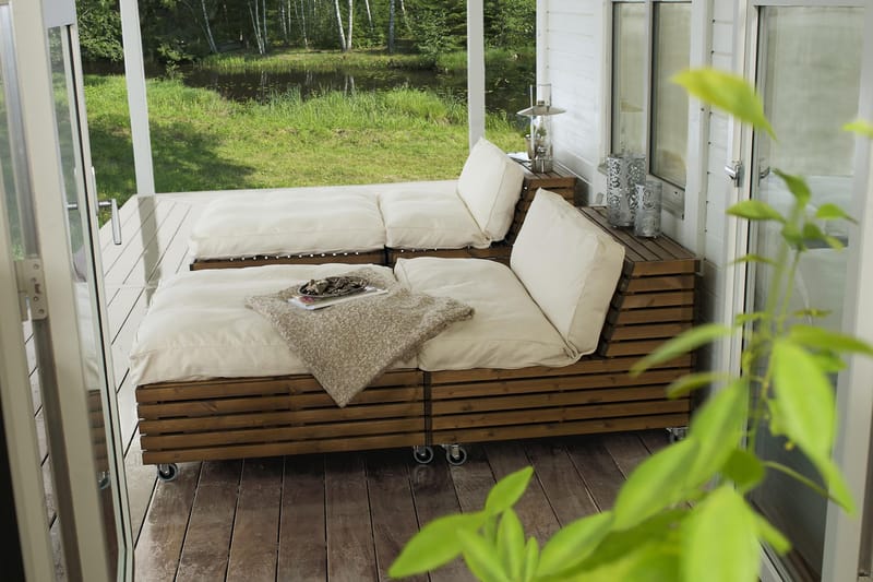 Hillerstorp Bara Vara Loungefåtölj m Divan 2-pack - Vit/Beige - Trädgård & spabad - Utemiljö - Altan & terrass - Altanmöbler