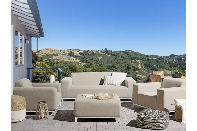 Hughen Loungegrupp Utomhus 5-sits - Beige - Utemöbler - Loungemöbler - Loungegrupp & Loungeset