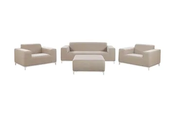 Hughen Loungegrupp Utomhus 5-sits - Beige - Utemöbler - Loungemöbler - Loungegrupp & Loungeset