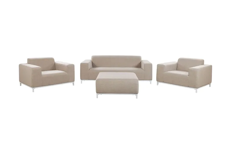 Hughen Loungegrupp Utomhus 5-sits, Beige