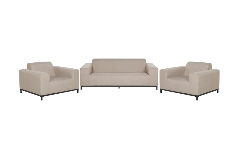 Hughen Loungegrupp Utomhus 5-sits - Beige/Svart - Utemöbler - Loungemöbler - Loungegrupp & Loungeset