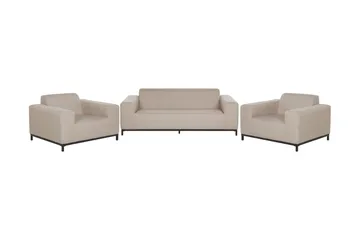 Hughen Loungegrupp Utomhus 5-sits - Beige/Svart - Utemöbler - Loungemöbler - Loungegrupp & Loungeset