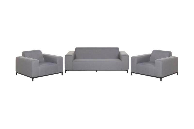 Hughen Loungegrupp Utomhus 5-sits - Grå/Svart - Utemöbler - Loungemöbler - Loungegrupp & Loungeset