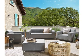 Hughen Loungegrupp Utomhus 5-sits - Grå/Svart - Utemöbler - Loungemöbler - Loungegrupp & Loungeset