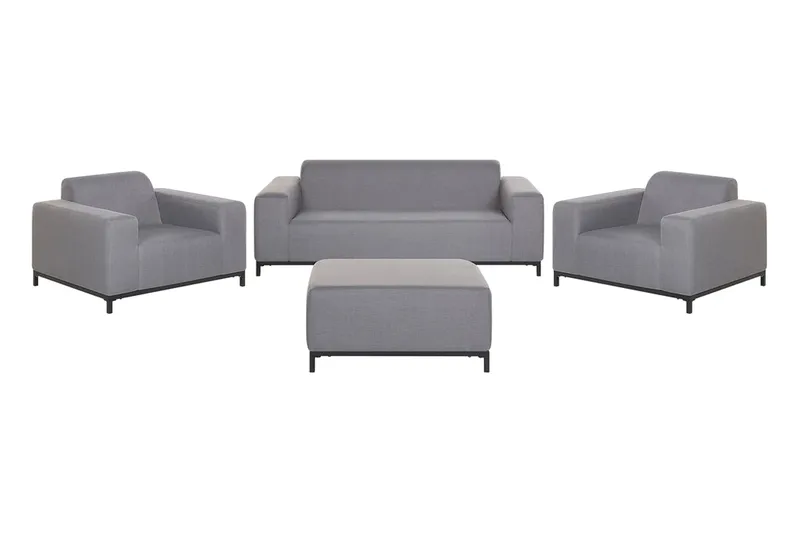 Hughen Loungegrupp Utomhus 5-sits - Grå/Svart - Utemöbler - Loungemöbler - Loungegrupp & Loungeset