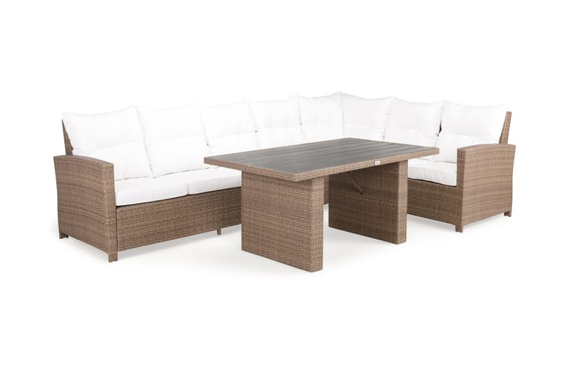 James Loungegrupp Utomhus Sand/Aintwood - Bord Soffa Höger Mittdel - Trädgård & spabad - Utemiljö - Altan & terrass - Altanmöbler
