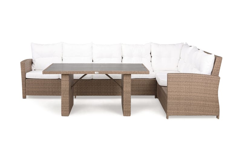 James Loungegrupp Utomhus Sand/Aintwood - Bord Soffa Höger Mittdel - Trädgård & spabad - Utemiljö - Altan & terrass - Altanmöbler