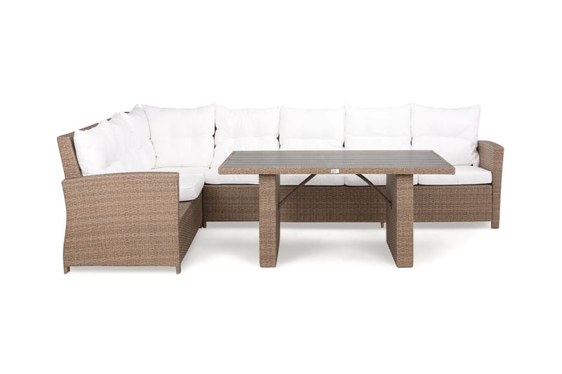 James Loungegrupp Utomhus Sand/Aintwood - Bord Soffa Vänster Mittdel - Trädgård & spabad - Utemiljö - Altan & terrass - Altanmöbler