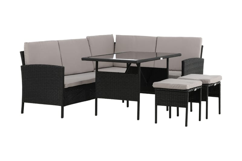 Knock Hörnsoffa Utomhus - Svart - Utemöbler - Loungemöbler - Loungegrupp & Loungeset