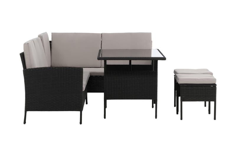 Knock Hörnsoffa Utomhus - Svart - Utemöbler - Loungemöbler - Loungegrupp & Loungeset