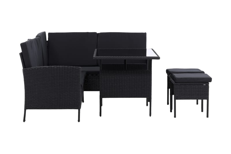 Knock Hörnsoffa Utomhus - Svart - Utemöbler - Loungemöbler - Loungegrupp & Loungeset