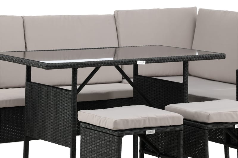 Knock Hörnsoffa Utomhus - Svart - Utemöbler - Loungemöbler - Loungegrupp & Loungeset