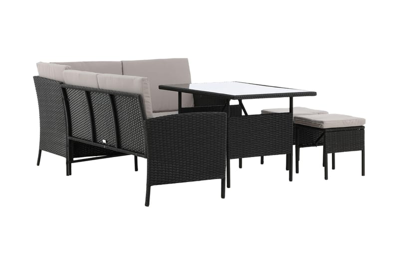 Knock Hörnsoffa Utomhus - Svart - Utemöbler - Loungemöbler - Loungegrupp & Loungeset