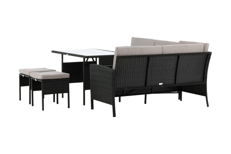 Knock Hörnsoffa Utomhus - Svart - Utemöbler - Loungemöbler - Loungegrupp & Loungeset