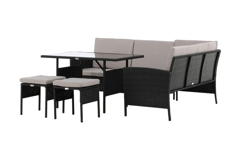 Knock Hörnsoffa Utomhus - Svart - Utemöbler - Loungemöbler - Loungegrupp & Loungeset